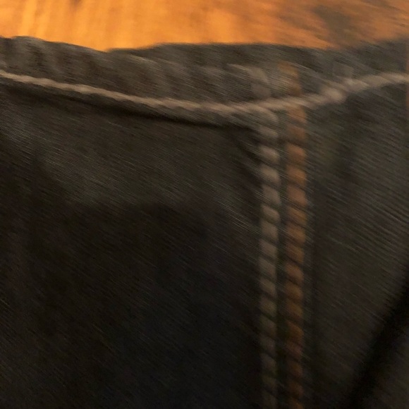 Blingy Blue Straight Leg Jeans with Contrast Stitching - Picture 9 of 9